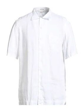 Massimo Alba White Short-Sleeve Button-Down Shirt